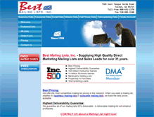 Tablet Screenshot of bestmailing.com